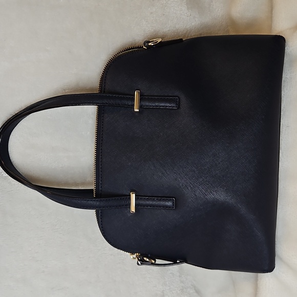 Kate Spade Navy Saffiano Leather Satchel Crossbody "Cedar Street Maise" - Picture 2 of 8